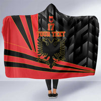 Custom Albania Football We are Champions Hooded Blanket Sporty Style with The Double-headed eagle