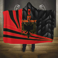 Custom Albania Football We are Champions Hooded Blanket Sporty Style with The Double-headed eagle