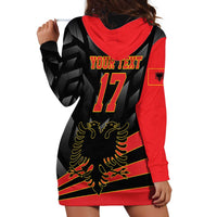 Custom Albania Football We are Champions Hoodie Dress Sporty Style with The Double-headed eagle