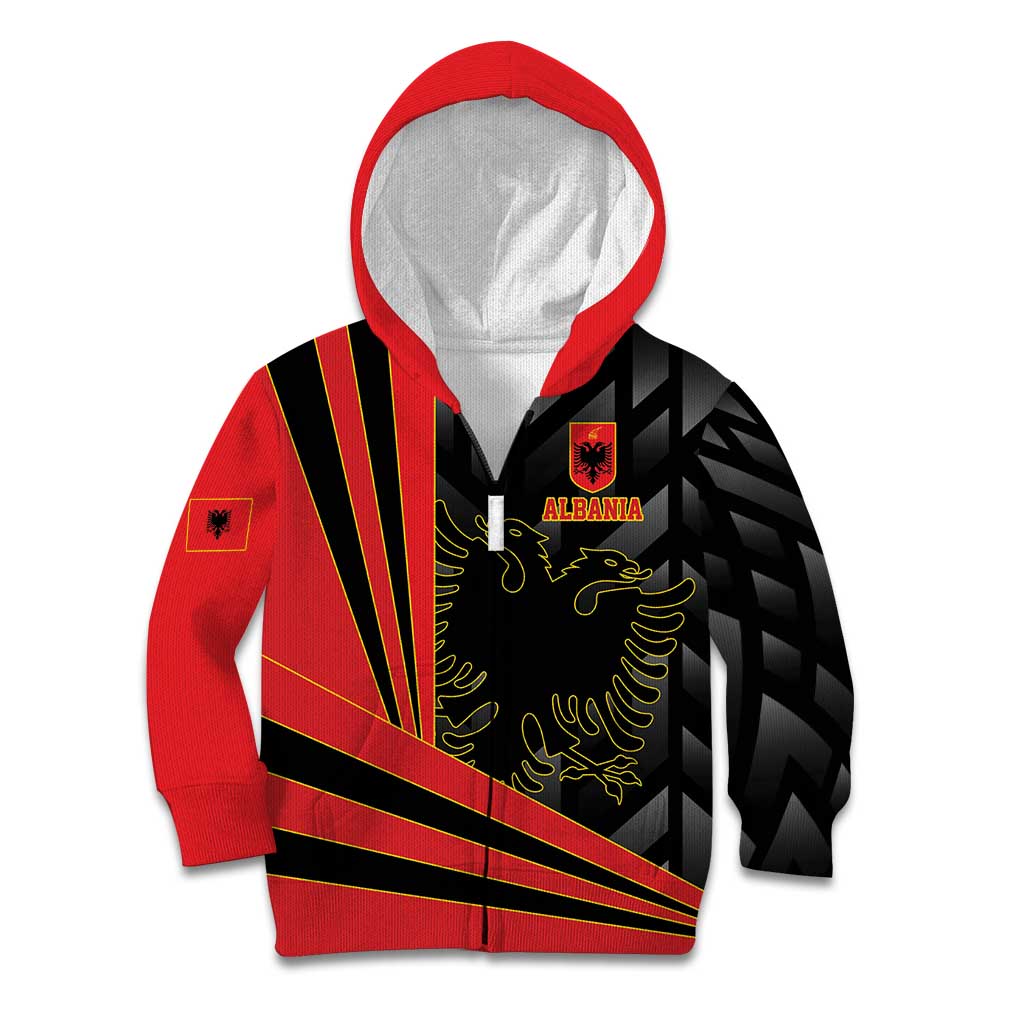 Custom Albania Football We are Champions Kid Hoodie Sporty Style with The Double-headed eagle