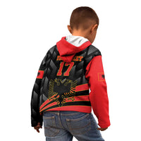 Custom Albania Football We are Champions Kid Hoodie Sporty Style with The Double-headed eagle