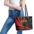 Custom Albania Football We are Champions Leather Tote Bag Sporty Style with The Double-headed eagle