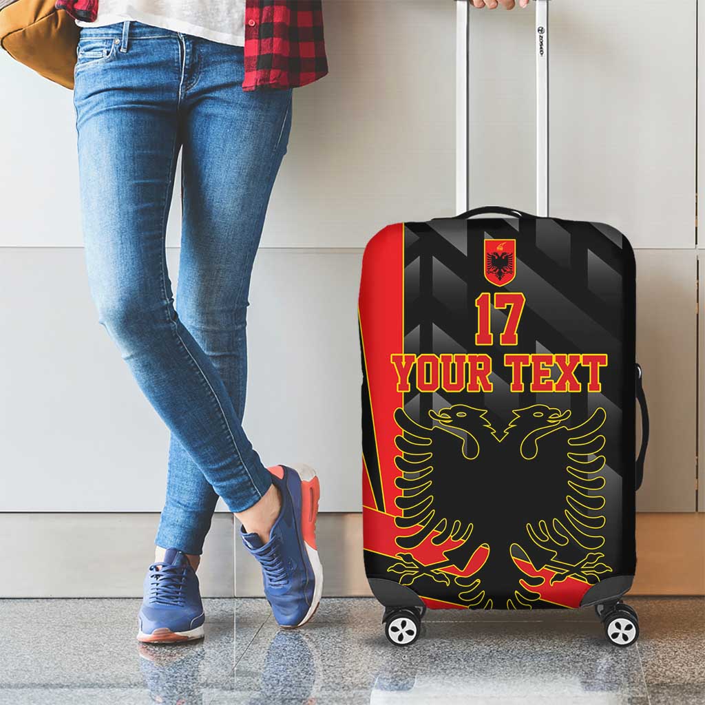 Custom Albania Football We are Champions Luggage Cover Sporty Style with The Double-headed eagle
