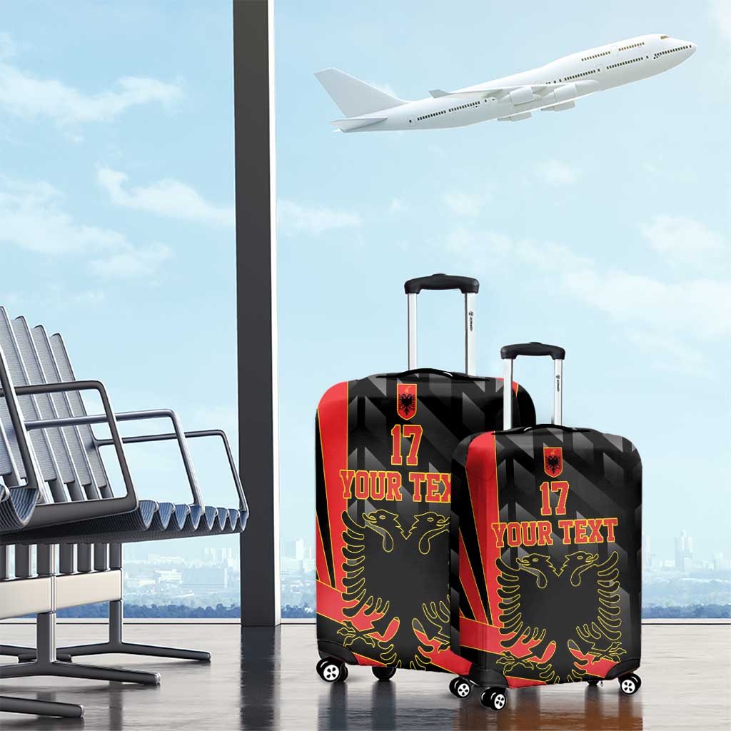 Custom Albania Football We are Champions Luggage Cover Sporty Style with The Double-headed eagle