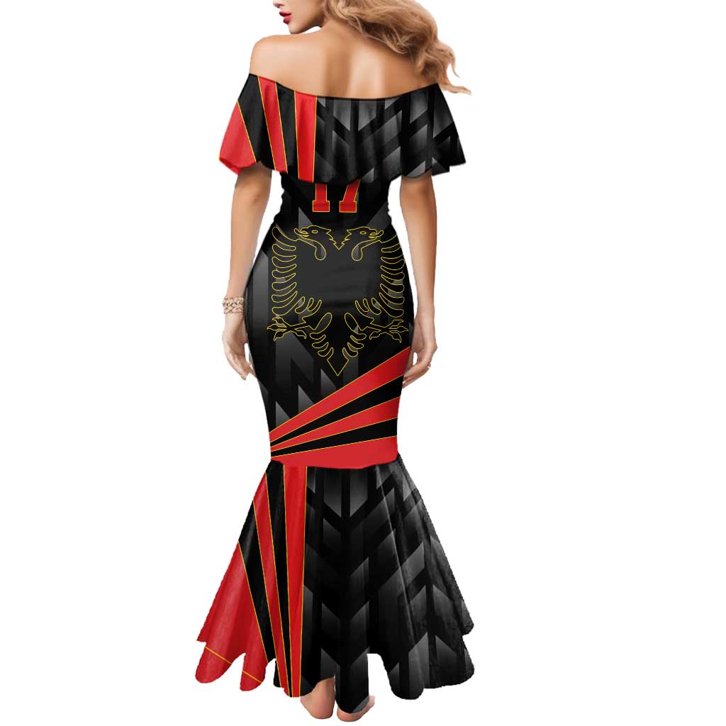 Custom Albania Football We are Champions Mermaid Dress Sporty Style with The Double-headed eagle
