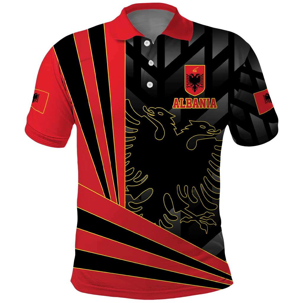 Custom Albania Football We are Champions Polo Shirt Sporty Style with The Double-headed eagle