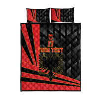 Custom Albania Football We are Champions Quilt Bed Set Sporty Style with The Double-headed eagle
