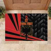 Custom Albania Football We are Champions Rubber Doormat Sporty Style with The Double-headed eagle
