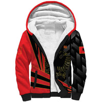 Custom Albania Football We are Champions Sherpa Hoodie Sporty Style with The Double-headed eagle