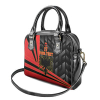 Custom Albania Football We are Champions Shoulder Handbag Sporty Style with The Double-headed eagle