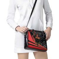 Custom Albania Football We are Champions Shoulder Handbag Sporty Style with The Double-headed eagle