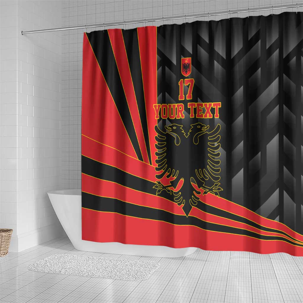 Custom Albania Football We are Champions Shower Curtain Sporty Style with The Double-headed eagle