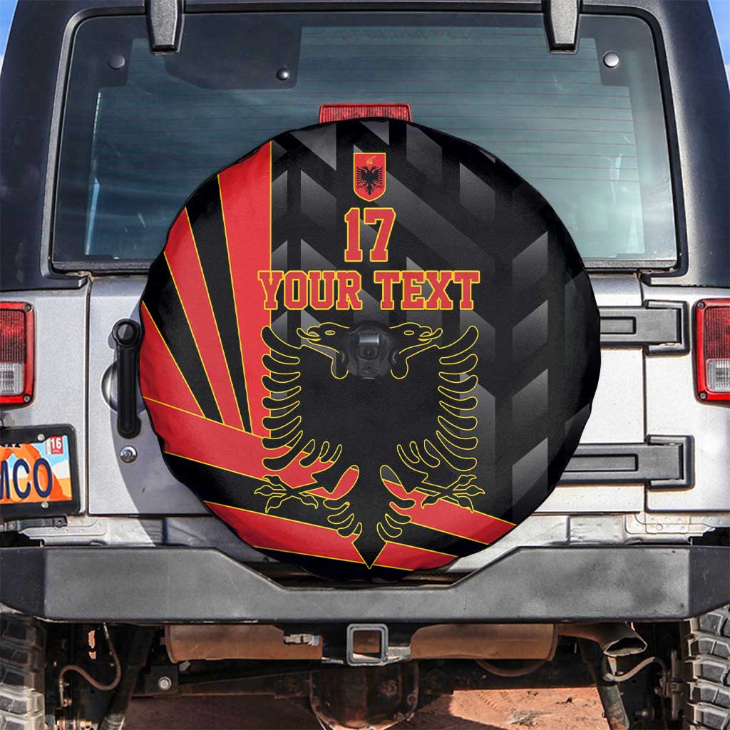 Custom Albania Football We are Champions Spare Tire Cover Sporty Style with The Double-headed eagle