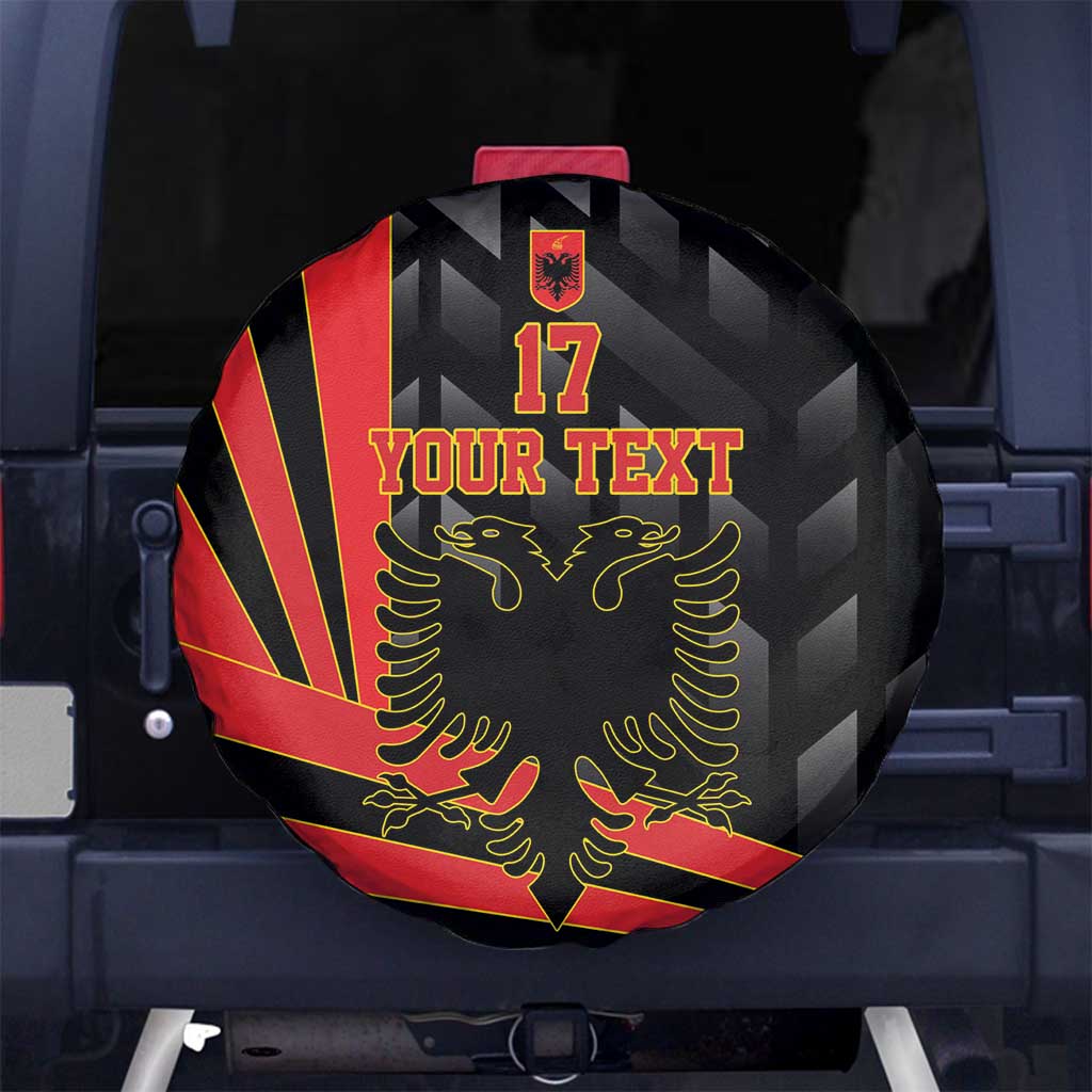Custom Albania Football We are Champions Spare Tire Cover Sporty Style with The Double-headed eagle