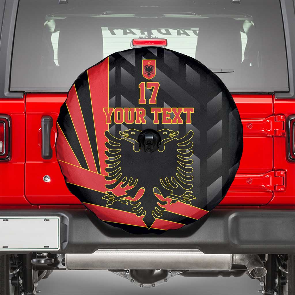 Custom Albania Football We are Champions Spare Tire Cover Sporty Style with The Double-headed eagle