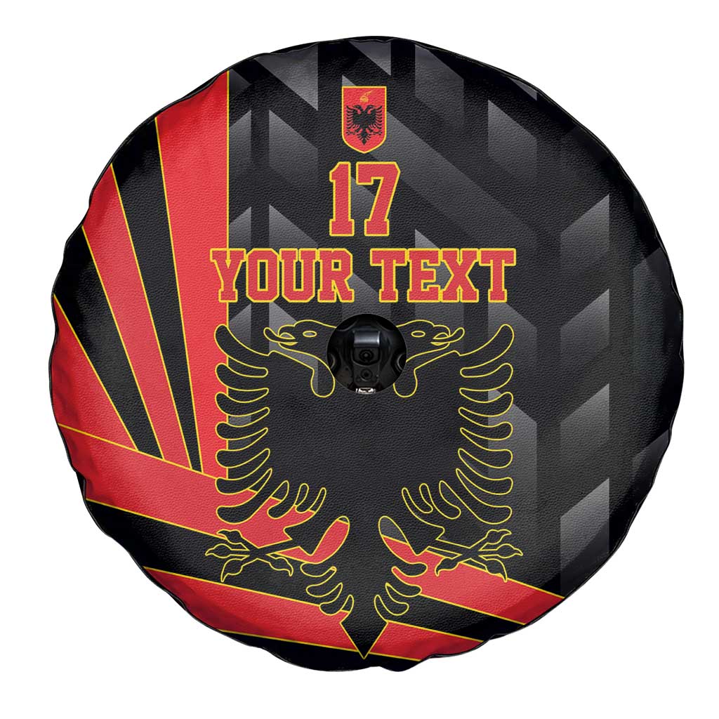 Custom Albania Football We are Champions Spare Tire Cover Sporty Style with The Double-headed eagle