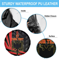 Custom Albania Football We are Champions Spare Tire Cover Sporty Style with The Double-headed eagle