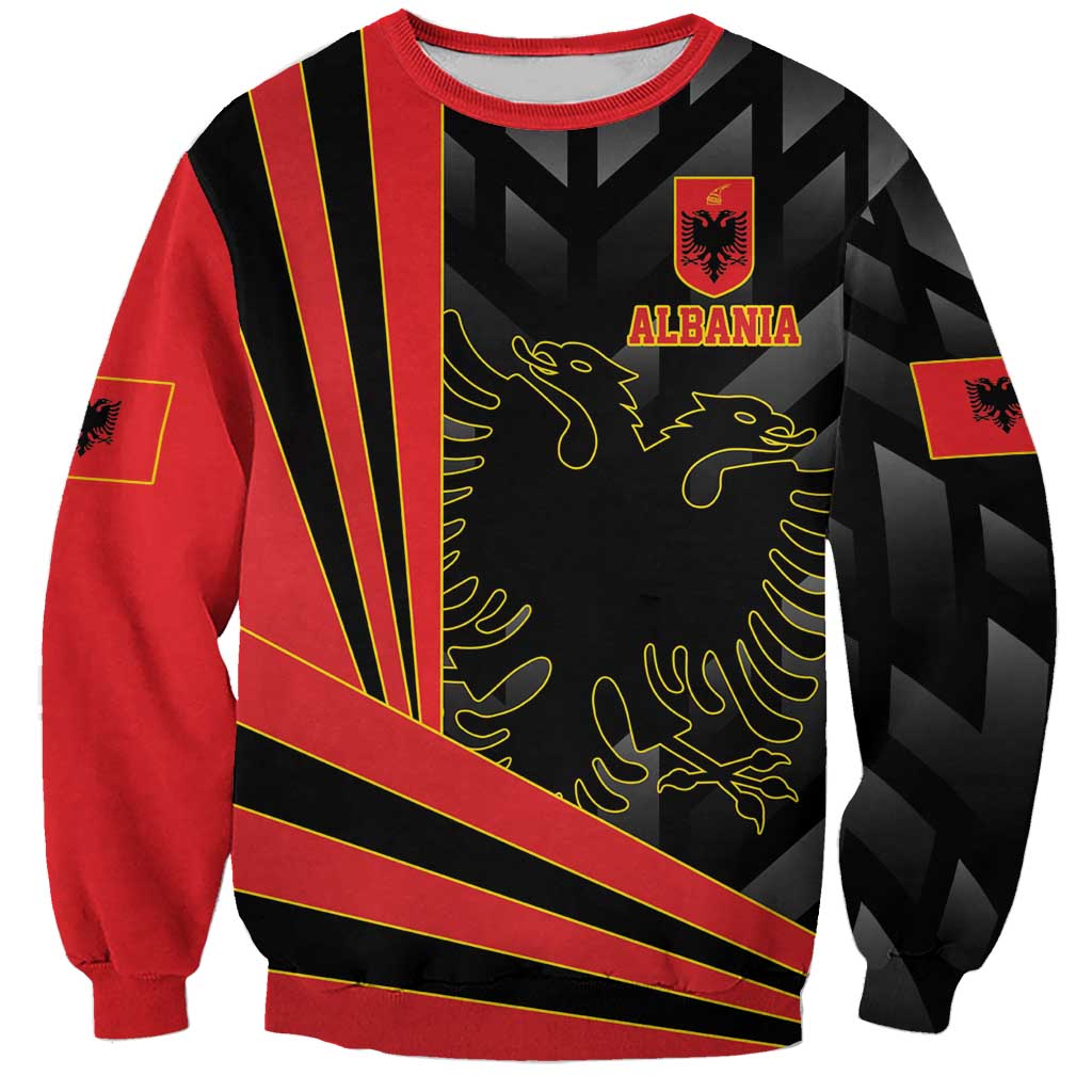 Custom Albania Football We are Champions Sweatshirt Sporty Style with The Double-headed eagle