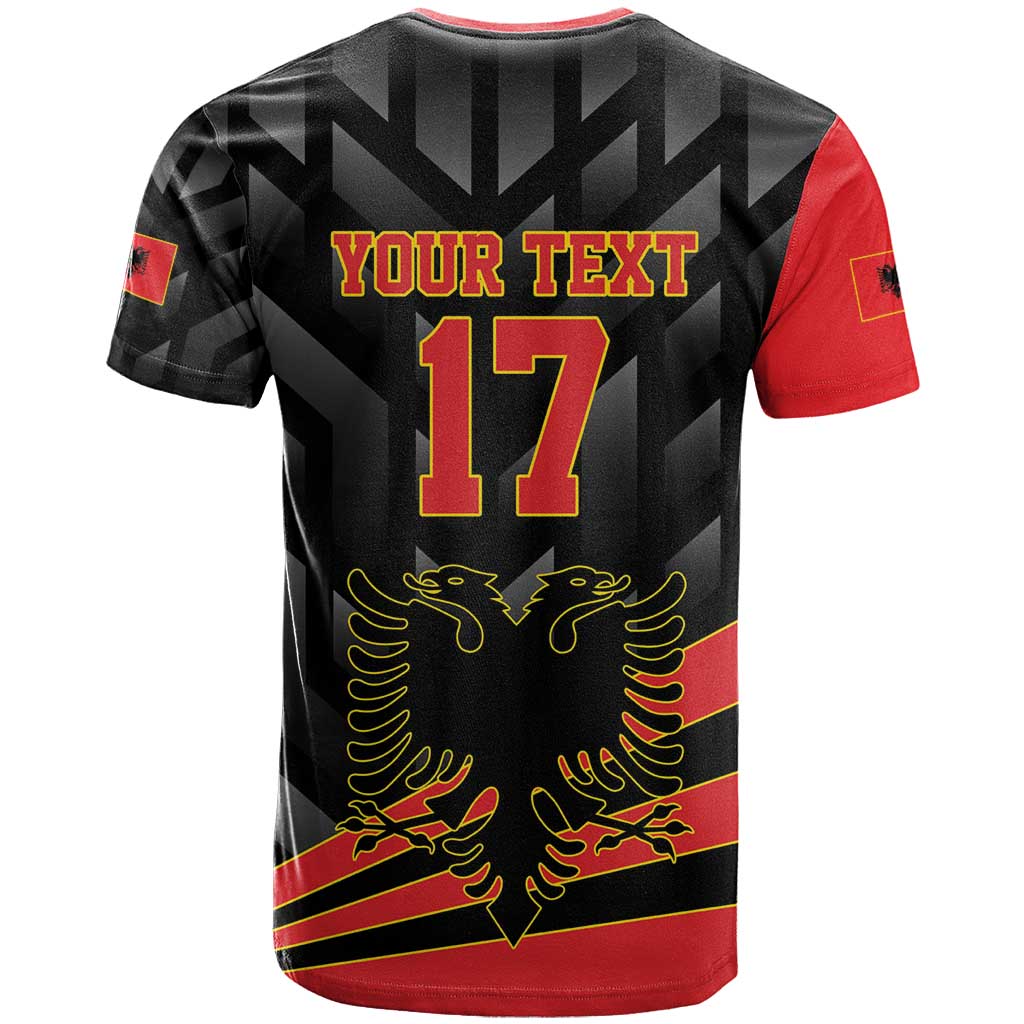 Custom Albania Football We are Champions T Shirt Sporty Style with The Double-headed eagle