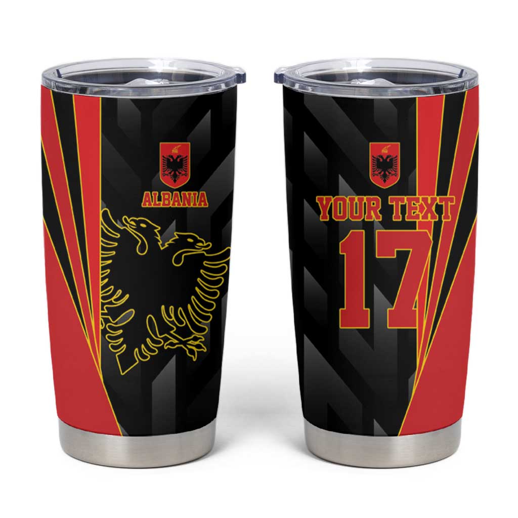 Custom Albania Football We are Champions Tumbler Cup Sporty Style with The Double-headed eagle