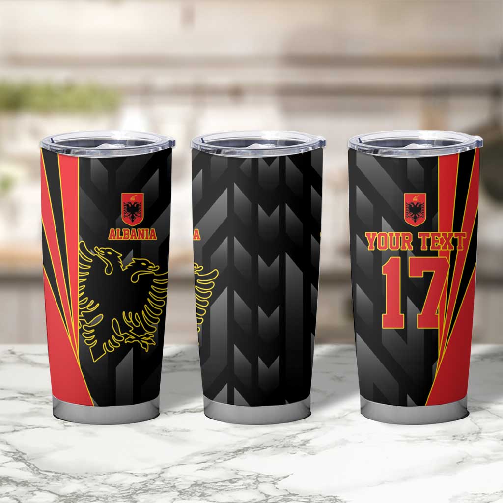 Custom Albania Football We are Champions Tumbler Cup Sporty Style with The Double-headed eagle