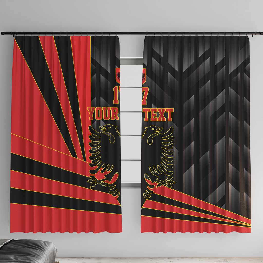 Custom Albania Football We are Champions Window Curtain Sporty Style with The Double-headed eagle