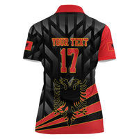 Custom Albania Football We are Champions Women Polo Shirt Sporty Style with The Double-headed eagle