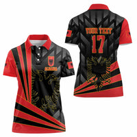 Custom Albania Football We are Champions Women Polo Shirt Sporty Style with The Double-headed eagle