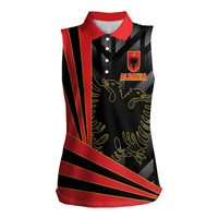 Custom Albania Football We are Champions Women Sleeveless Polo Shirt Sporty Style with The Double-headed eagle