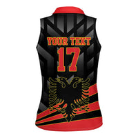 Custom Albania Football We are Champions Women Sleeveless Polo Shirt Sporty Style with The Double-headed eagle