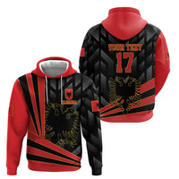 Custom Albania Football We are Champions Zip Hoodie Sporty Style with The Double-headed eagle