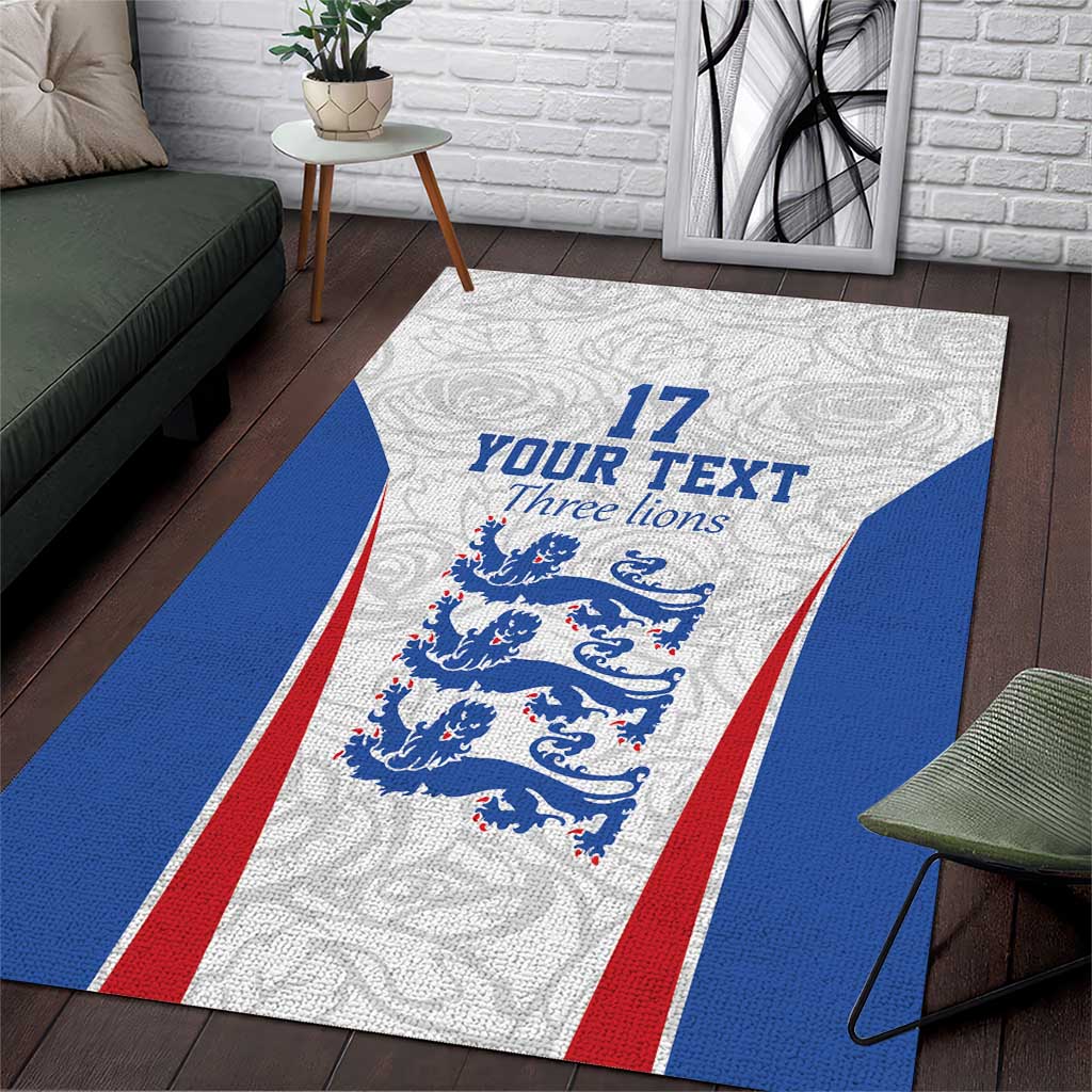 Custom England Football We are Champions Area Rug Sporty Style The Three Lions