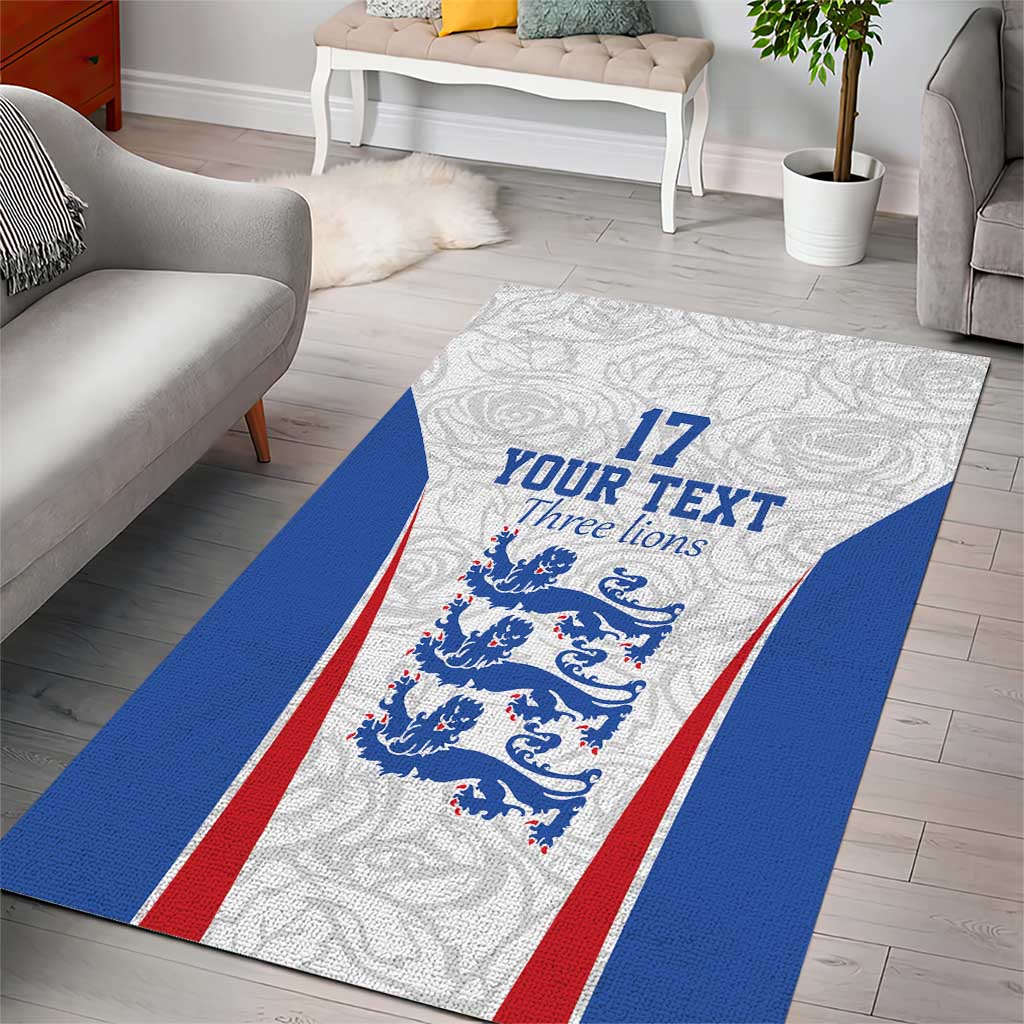 Custom England Football We are Champions Area Rug Sporty Style The Three Lions
