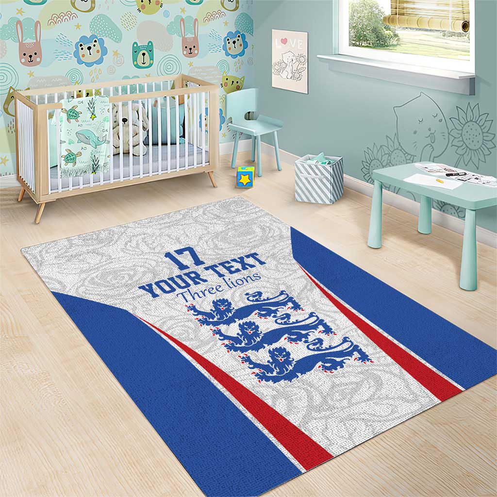 Custom England Football We are Champions Area Rug Sporty Style The Three Lions