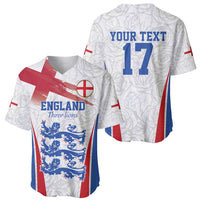 Custom England Football We are Champions Baseball Jersey Sporty Style The Three Lions