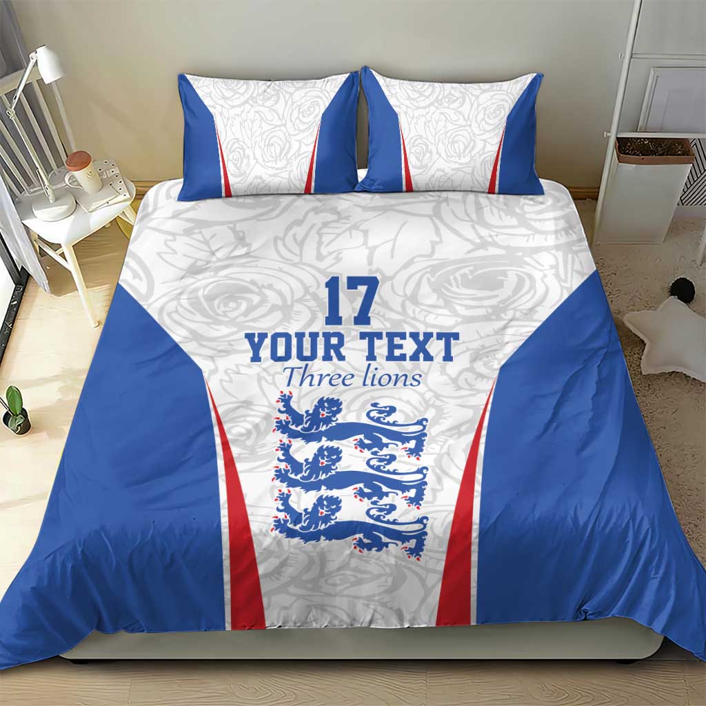 Custom England Football We are Champions Bedding Set Sporty Style The Three Lions
