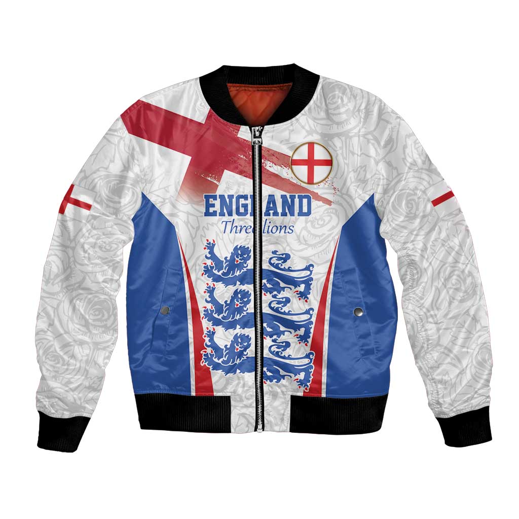 Custom England Football We are Champions Bomber Jacket Sporty Style The Three Lions