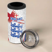 Custom England Football We are Champions 4 in 1 Can Cooler Tumbler Sporty Style The Three Lions