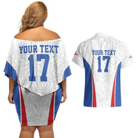 Custom England Football We are Champions Couples Matching Off Shoulder Short Dress and Hawaiian Shirt Sporty Style The Three Lions