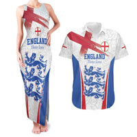 Custom England Football We are Champions Couples Matching Tank Maxi Dress and Hawaiian Shirt Sporty Style The Three Lions