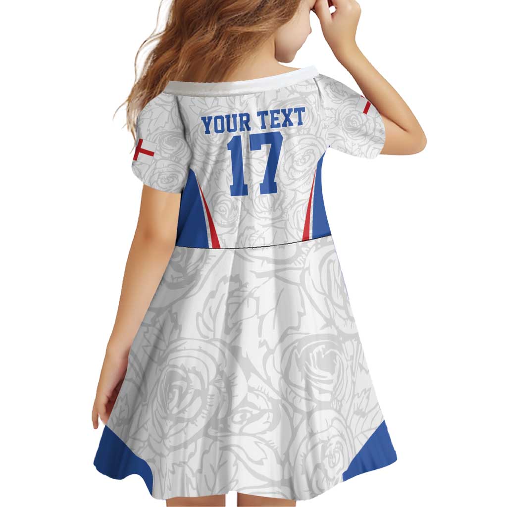 Custom England Football We are Champions Family Matching Off Shoulder Short Dress and Hawaiian Shirt Sporty Style The Three Lions