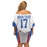 Custom England Football We are Champions Family Matching Off Shoulder Short Dress and Hawaiian Shirt Sporty Style The Three Lions