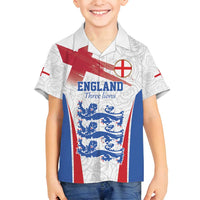 Custom England Football We are Champions Family Matching Off Shoulder Short Dress and Hawaiian Shirt Sporty Style The Three Lions