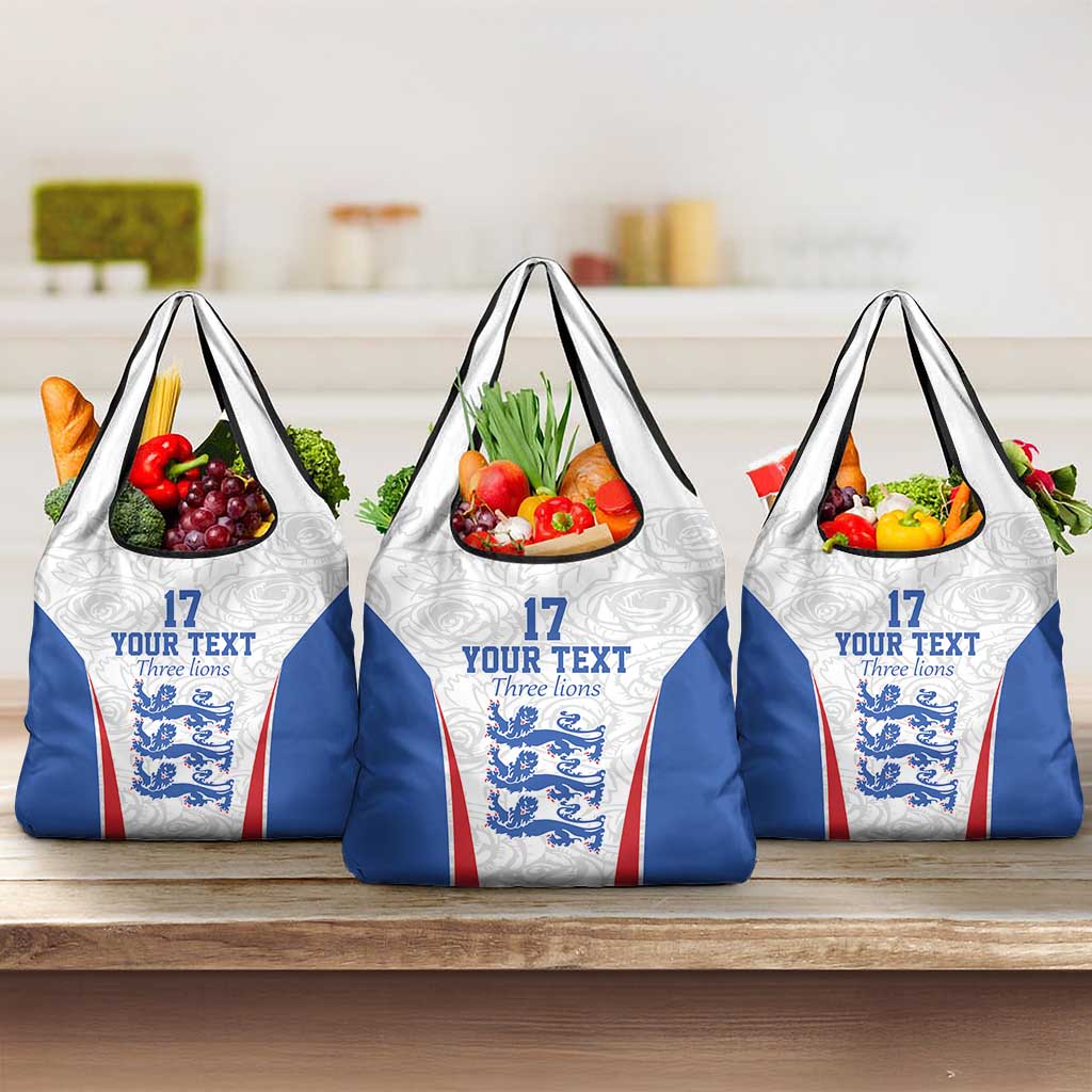 Custom England Football We are Champions Grocery Bag Sporty Style The Three Lions