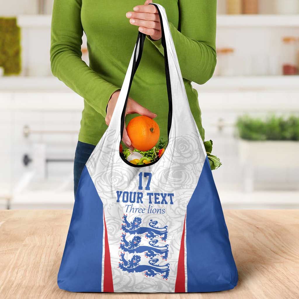 Custom England Football We are Champions Grocery Bag Sporty Style The Three Lions