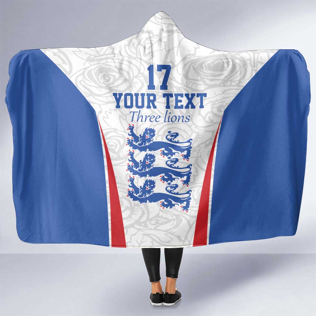 Custom England Football We are Champions Hooded Blanket Sporty Style The Three Lions