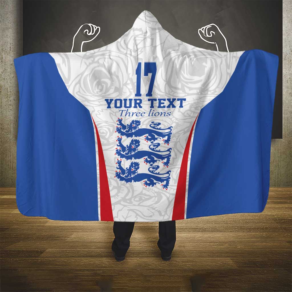Custom England Football We are Champions Hooded Blanket Sporty Style The Three Lions
