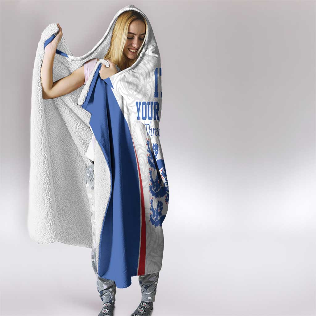 Custom England Football We are Champions Hooded Blanket Sporty Style The Three Lions