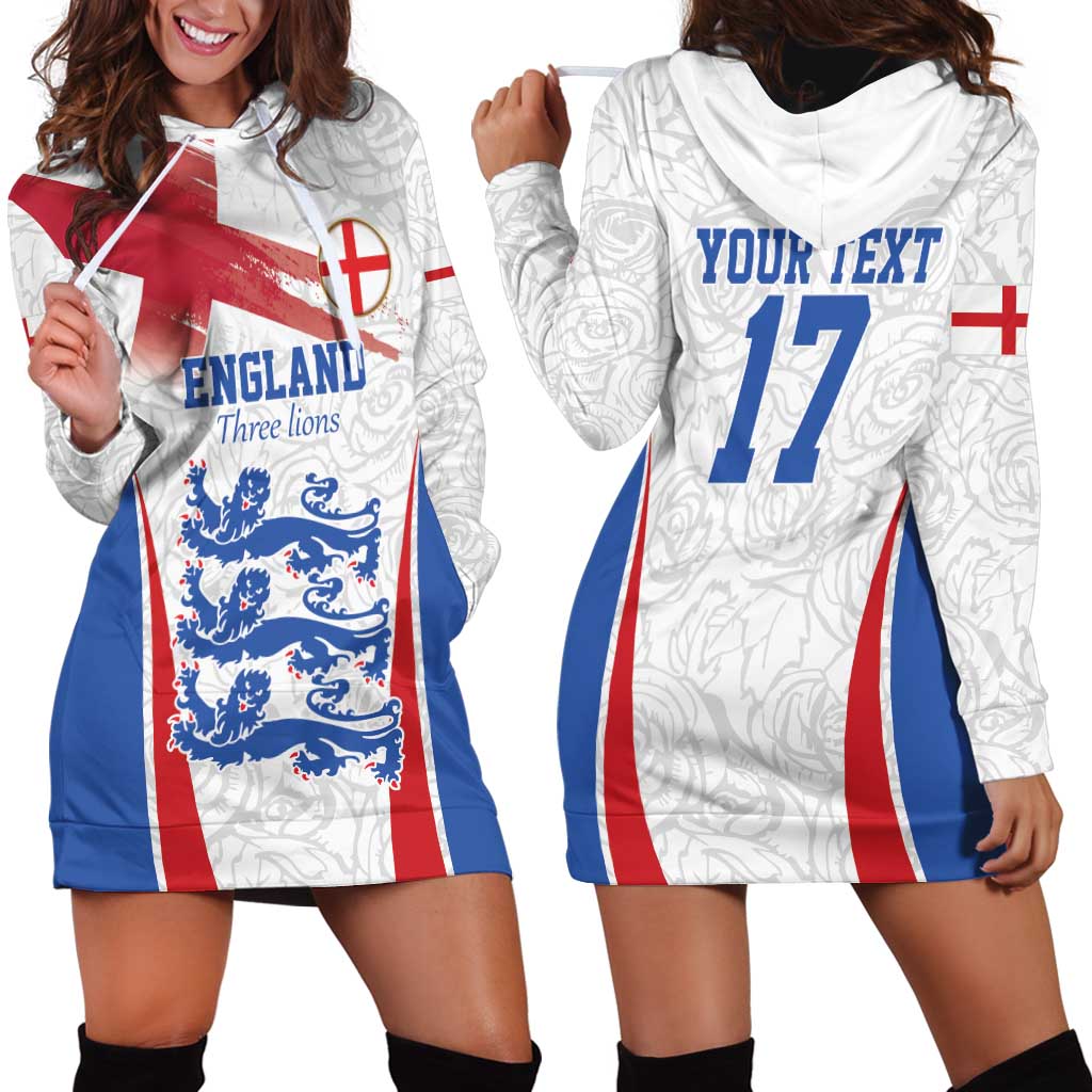 Custom England Football We are Champions Hoodie Dress Sporty Style The Three Lions