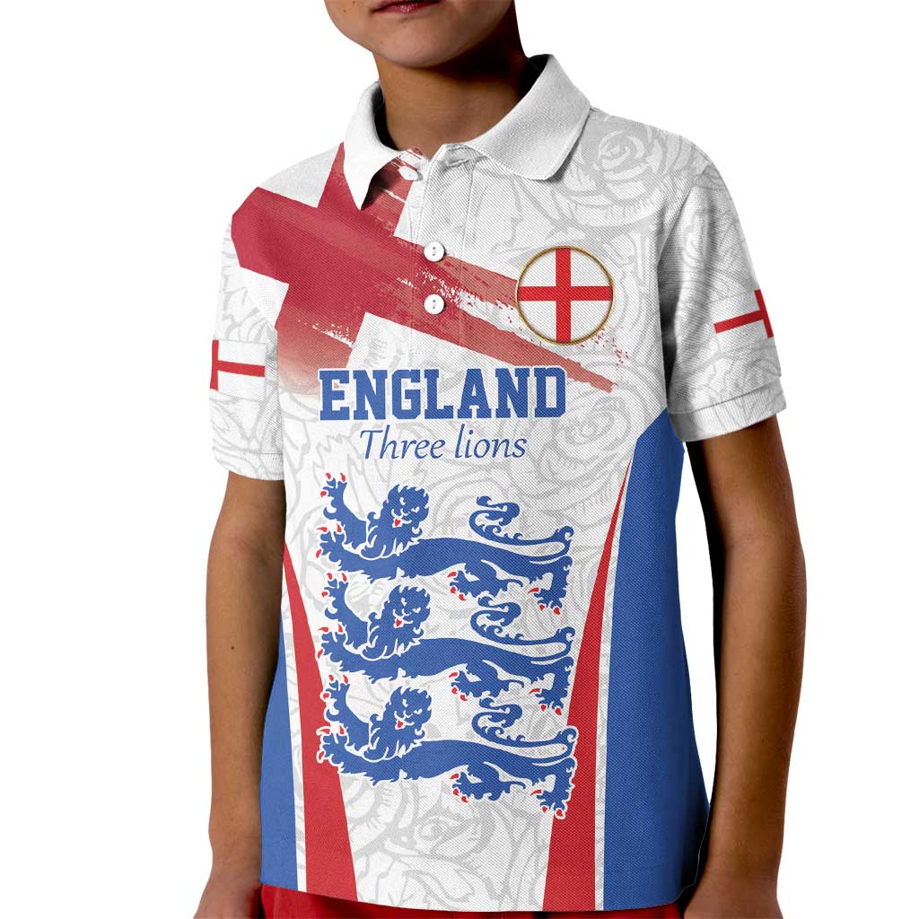 Custom England Football We are Champions Kid Polo Shirt Sporty Style The Three Lions